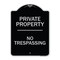 Signmission Designer Series Sign-No Trespassing, Black & Silver Heavy-Gauge Aluminum, 24" H, BS-1824-9811 A-DES-BS-1824-9811 - alternate 1